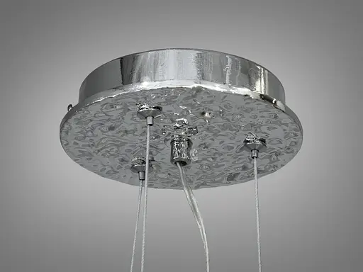 Грационная подвесная хрустальная люстра "Глициния", 6 ламп, хром - фото 3