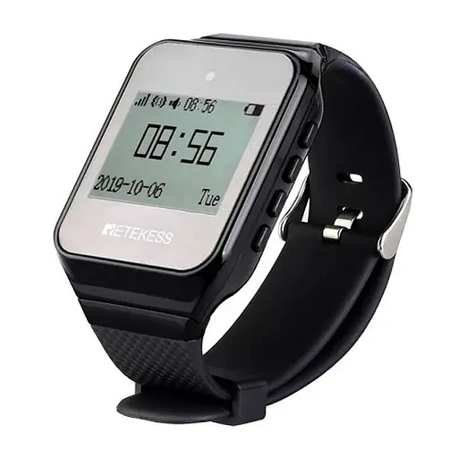 Часы пейджер для официантов с русским меню Retekess TD108, черный (100532)