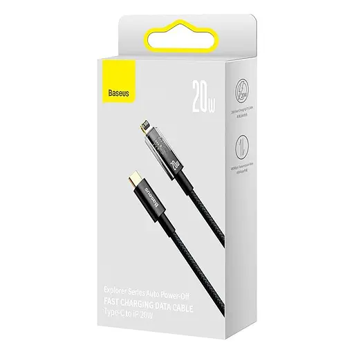 Кабель Baseus Type-C to Lightning Explorer Series Auto Power-Off Fast Charging Data Cable 1 м 20W - фото 2