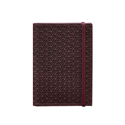 Шкіряна обкладинка для паспорта 2.0 бордова Карбон - фото 8