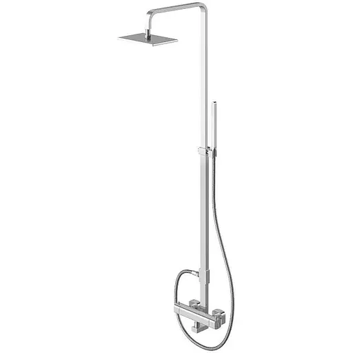 Душова система Kohlman Foxal chrome з термостатом QW273F, Хром - фото 1