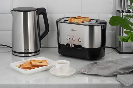 Тостер Ardesto Steel Collection T-K210 1000 Вт метал+пластик сріблясто-чорний - фото 2