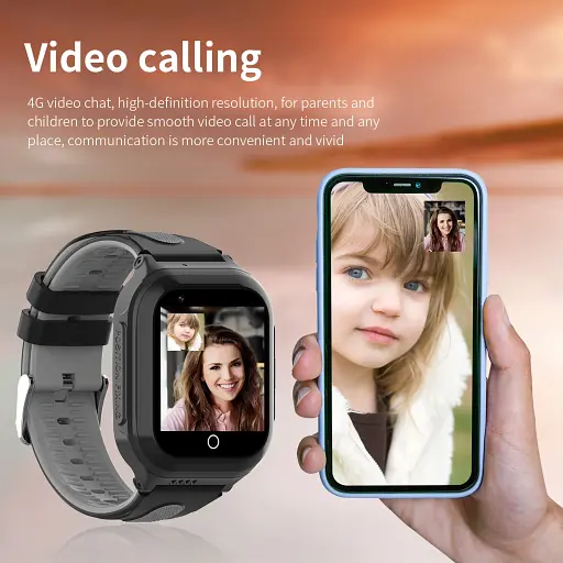 Смарт часы-телефон детские Wonlex KT24S 4G камера прослушка геозона WI-FI GPS SIM Black (16998) - фото 6