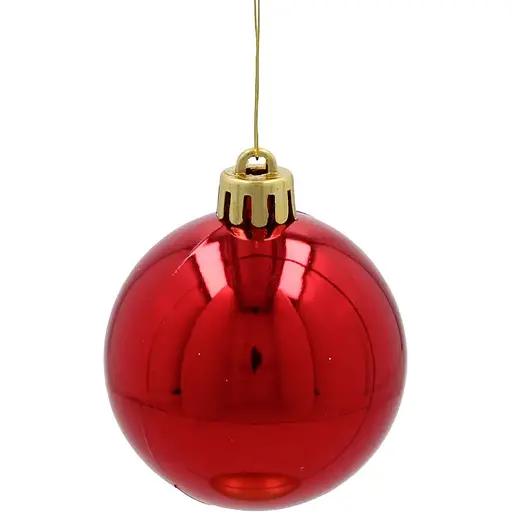 Комплект елочных шариков Chomik пластиковые 5 см красные 20 шт. (GIF3801) - фото 2