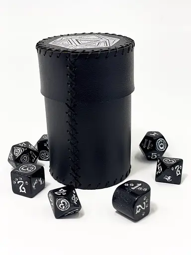 Настільна гра Планета Ігор Чаша для кубиків D20 (чорна) (Dice cup D20 black) (pi-dc004) - фото 4