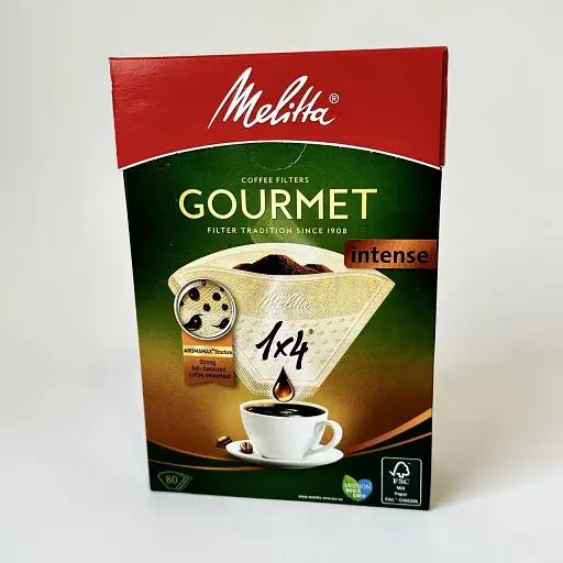 Паперові фільтри Melitta 1X4/80 Gourmet Intense (4006508208821) - фото 1