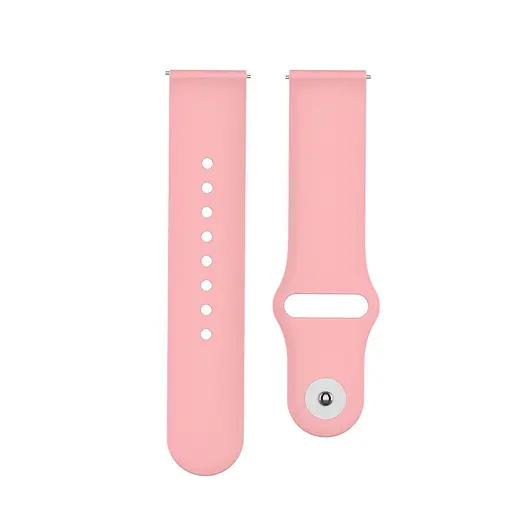 Ремешок силиконовый Boorui для смарт-часов 20 мм Sport design бледно розовый - фото 3