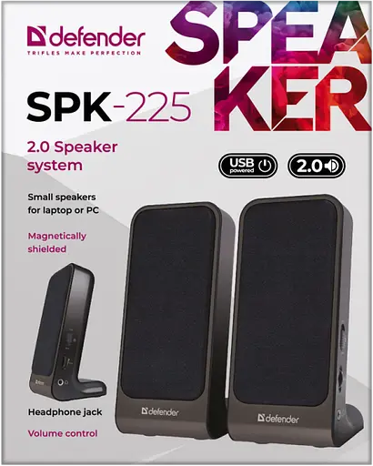 Акустична система DEFENDER SPK-225 black/silver - фото 5