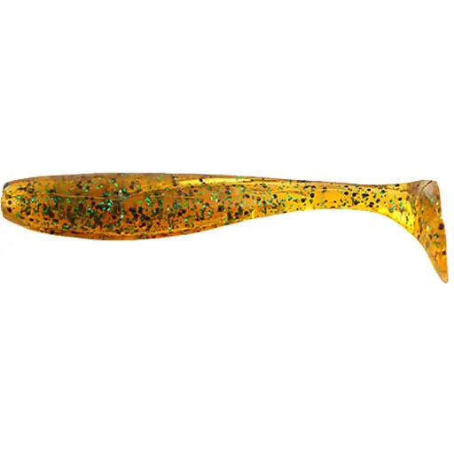 Силікон FishUP Wizzle Shad 5" #036 Caramel/Green & Black (4 шт/уп)