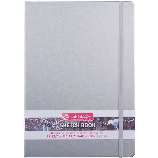 Блокнот для графіки Royal Talens Art Creation А4 140г/м2 80л Shiny Silver - фото 1