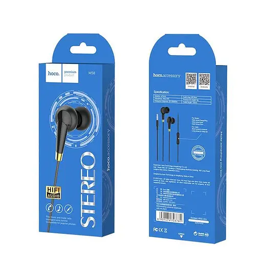 Наушники вакуумные Hoco M58 чёрные - фото 4