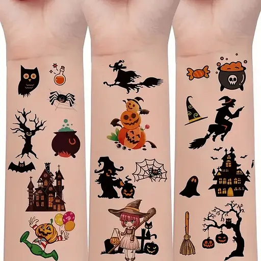 Набор детских временных татуировок "Хэллоуин" kids-tatto-halloween-set-30 - фото 2