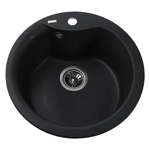 Кухонная мойка гранитная Globus Lux Orta черный 485мм-А0002, Черный - фото 1