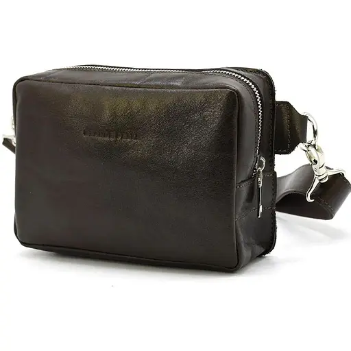 Жіноча шкіряна сумка-бананка Grande Pelle 20х15х7 см sum0026357 - фото 1