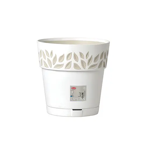 Вазон пластиковый OPERA CLOE, круглый, с автополивом, 25 см, 7,5 л (94100)