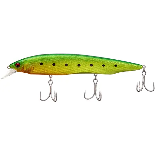 Воблер Megabass Kanata SW 160F 160mm 30.0g GLX Green Back Chart - фото 1