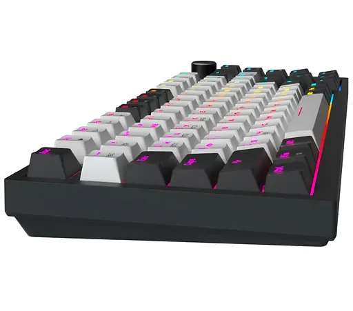 Клавіатура ігрова механічна GamePro MK-160-W-D Pro Wireless Hot-Swap Rainy Switch Black-White - фото 4