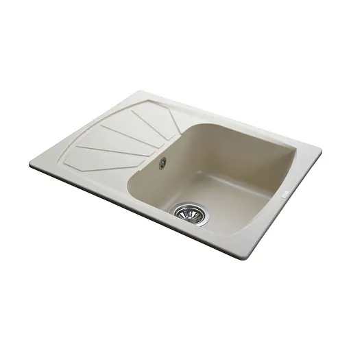 Гранитная мойка Globus Lux Tana слоновая кость 650x500 мм, Бежевый - фото 3