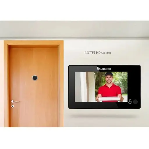 Відеовічко Danmini Anjielo Smart YB-43CH дверне приховане з монітором 4.3 дюйма в квартиру  - фото 6