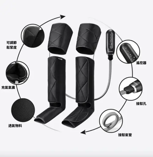 Компрессионный термомассажер Renpho RP-ALM079H для ног с вибрацией и подогревом 3 режима - фото 4