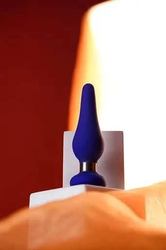 Анальная пробка ToDo Anal Plug Сlassic S 10 см (синий) - фото 5