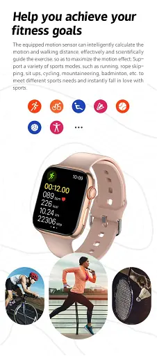 Смарт-часы Lige BW0445 с силиконовым ремешком Black (17796) - фото 4