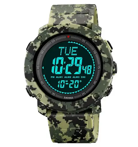 Мужские спортивные часы с компасом Skmei 2095 (Камуфляж) - фото 3