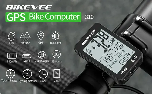 Велокомпьютер GPS BKV-310 IPX7 LCD-2.4" подсветка экрана (16 функций) - фото 7