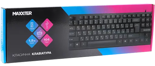 Клавиатура Maxxter KBM-U01-UA Black - фото 3