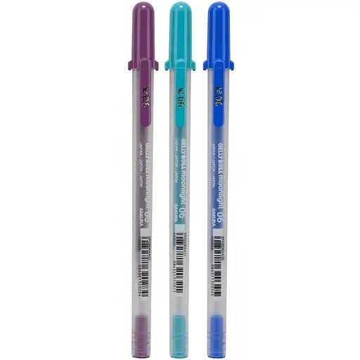 Набор гелевых ручек Sakura Moonlight 06 Galaxy 3цв - фото 2