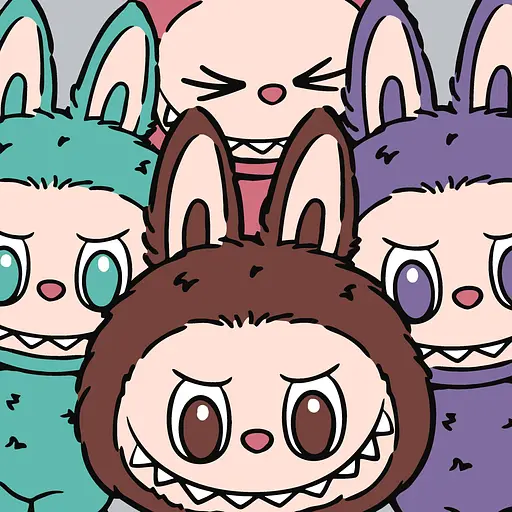 Набор для росписи по номерам для детей 5+ Команда Лабубу, Ideyka, 25x25 см, КНО1301