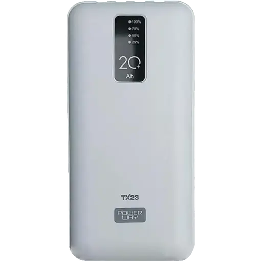 Зовнішній портативний акумулятор Sertec Power Way TX23 20000 mAh (Білий) - фото 2