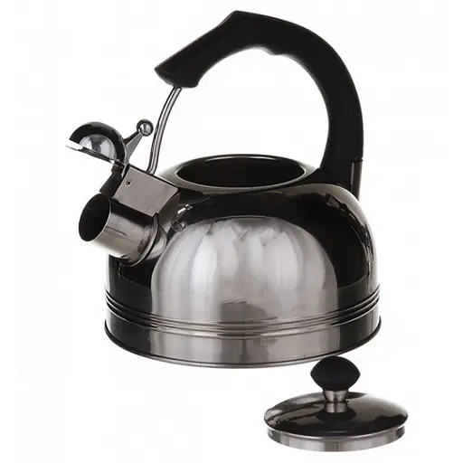 Якісний металевий чайник зі свистком з нержавіючої сталі для газової плити А-Плюс чайник нержавійка - фото 1
