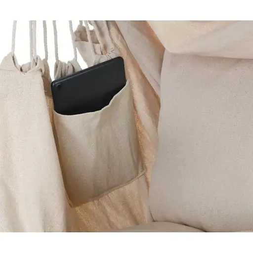 Качели садовые кокон бразильский садовый гамак беж MKS - фото 3