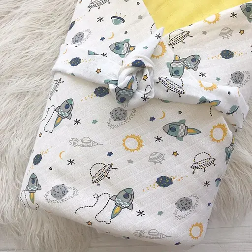 Мусліновий плед-конверт Moontime "Космос" - фото 2