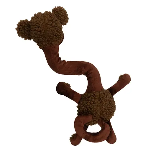 Игрушка для собак Barksi Обезьяна с хрустящей шеей и пищалкой  - фото 3