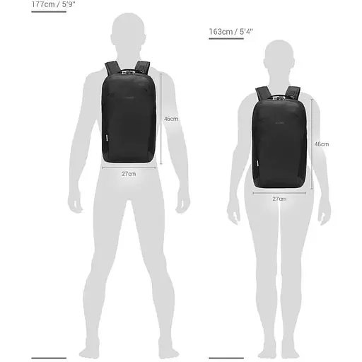 Рюкзак антивор Pacsafe Vibe 20 л backpack черный (60291130) - фото 7