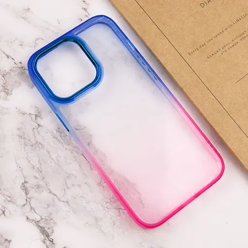 Чехол Epik TPU+PC Fresh sip series для Apple iPhone 13 Pro 6.1 Розовый/Синий - фото 3