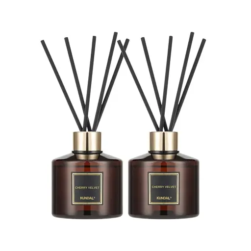 Набор аромадиффузоров Вишневый бархат Perfume Diffuser Cherry Velvet Kundal 200 мл*2 шт - фото 1