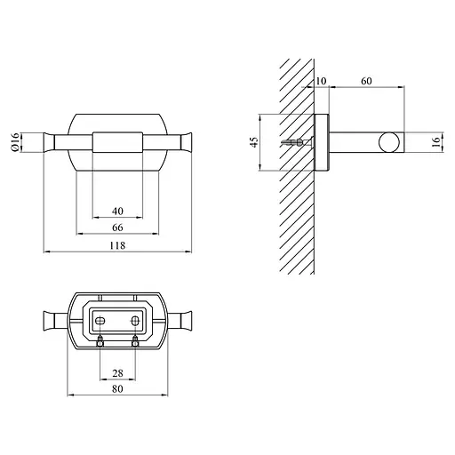 Тримач для рушників Kroner KRM Graz - GRP95601 (CV035530) - фото 3