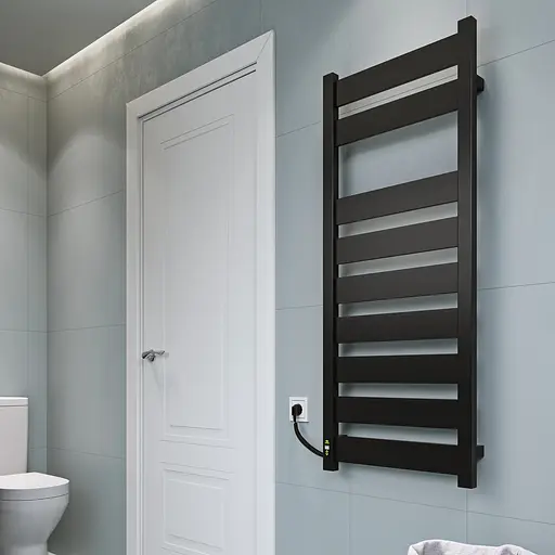 Електрична рушникосушарка Kosser Волз 1000x500 EL тайм. чорний ДВЛ02EL, Чорний матовий, Ліве - фото 3