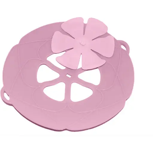 Силіконова кришка шумівка невикипайка непроливайка для каструлі, сковороди Ø 29 см, Kitchen Master Рожевий 86149 - фото 1