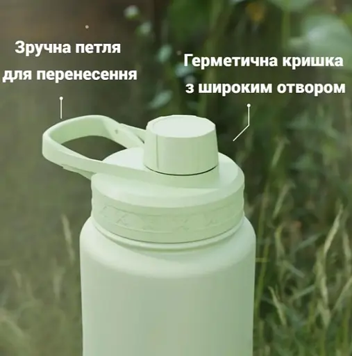 Пляшка для води Smartshake Bohtal Insulated Sports Bottle 960 ml/32 oz Black металева з подвійною вакуумною ізоляцією (11280001) - фото 5