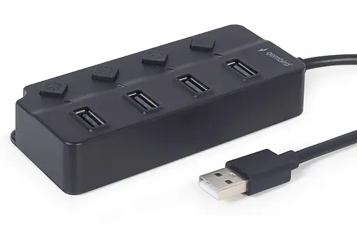 USB-хаб Gembird UHB-U2P4P-01 на 4 порта USB 2.0 (UHB-U2P4P-01) - фото 1