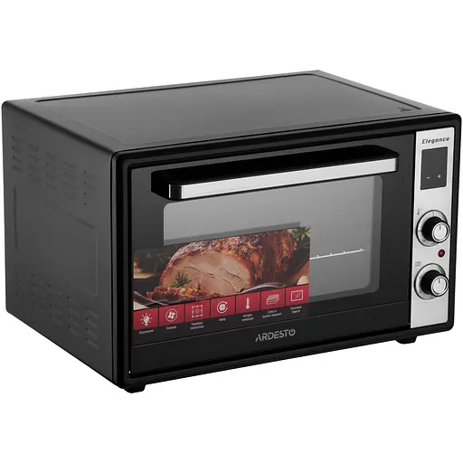 Піч електрична Ardesto Elegance, 60 л, 2000 Вт, електр., конвенція, подвійне скло, чорний - фото 2