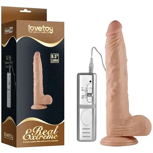 Реалістичний вібратор Lovetoy Real Extreme 24 см тілесний