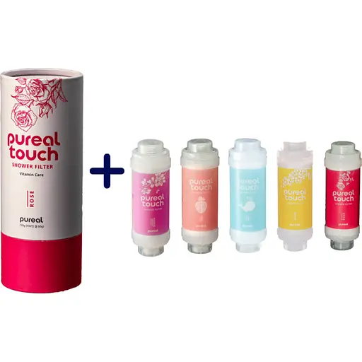 Фільтр для душу Pureal touch в подарунковій упаковці троянда та другий на вибір (без упаковки)