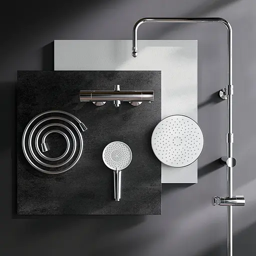 Душова система з термостатом Am.Pm X-Joy верхній душ 220 мм F0785A400, Хром - фото 10