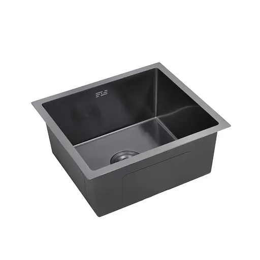 Кухонная мойка Kroner KRP Schwarze - 4843HM ​​PVD (3,0/1,0 мм) CV022792, Черный - фото 3