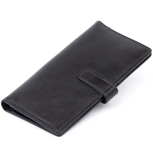 Мужской кожаный кошелек Grande Pelle 9х18х1.5 см acs0016023 - фото 2